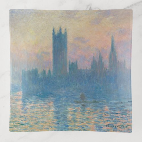Claude Monet Houses of Parliament Sunset Trinket Tray