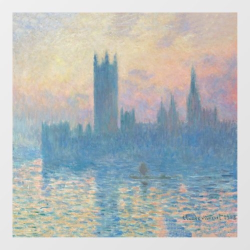 Claude Monet Houses of Parliament Sunset Window Cling