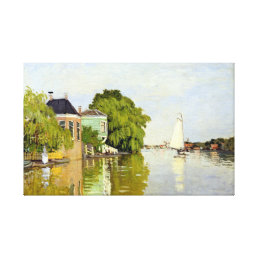 Claude Monet Houses on the Achterzaan Canvas Print