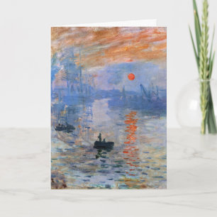 Claude Monet Impression Sunrise 1872 Harbor Art Card