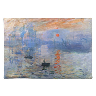 Claude Monet Impression Sunrise 1872 Harbor Art Cloth Placemat