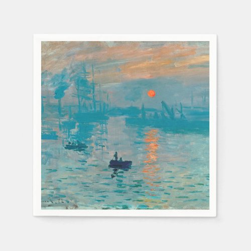 CLAUDE MONET _ Impression sunrise 1872 Napkins