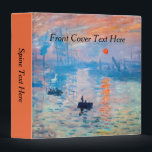 Claude Monet - Impression, Sunrise 3 Ring Binder<br><div class="desc">Impression,  Sunrise (Impression,  Soleil levant) - Claude Monet,  Oil on canvas,  1872

Impression,  Sunrise depicts the port of Le Havre,  Monet's hometown.</div>