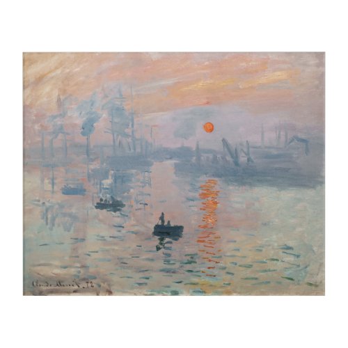 Claude Monet _ Impression Sunrise Acrylic Print
