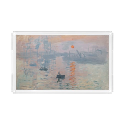 Claude Monet _ Impression Sunrise Acrylic Tray