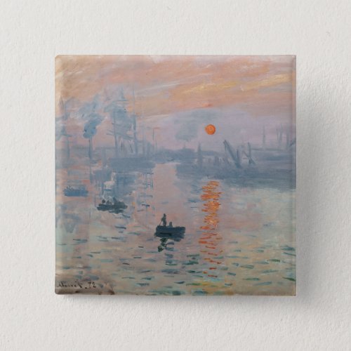 Claude Monet _ Impression Sunrise Button