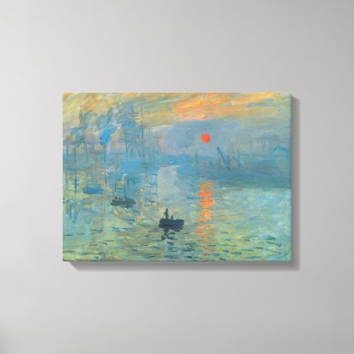 Claude Monet Impression Sunrise Canvas Print