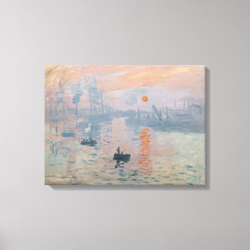 Claude Monet _ Impression Sunrise Canvas Print