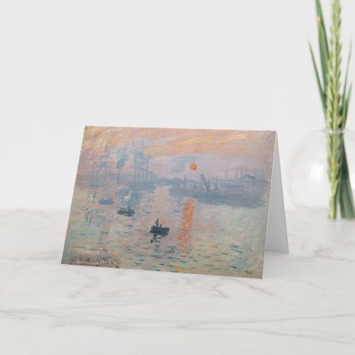 Claude Monet _ Impression Sunrise Card
