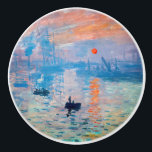 Claude Monet - Impression, Sunrise Ceramic Knob<br><div class="desc">Impression,  Sunrise (Impression,  Soleil levant) - Claude Monet,  Oil on canvas,  1872

Impression,  Sunrise depicts the port of Le Havre,  Monet's hometown.</div>