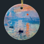 Claude Monet - Impression, Sunrise Ceramic Ornament<br><div class="desc">Impression,  Sunrise (Impression,  Soleil levant) - Claude Monet,  Oil on canvas,  1872

Impression,  Sunrise depicts the port of Le Havre,  Monet's hometown.</div>