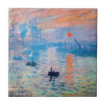 Claude Monet - Impression, Sunrise Ceramic Tile<br><div class="desc">Impression,  Sunrise (Impression,  Soleil levant) - Claude Monet,  Oil on canvas,  1872

Impression,  Sunrise depicts the port of Le Havre,  Monet's hometown.</div>