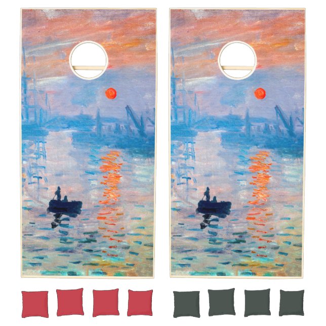 Claude Monet - Impression, Sunrise Cornhole Set (Set)