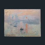 Claude Monet - Impression, Sunrise Doormat<br><div class="desc">Impression,  Sunrise / Impression,  soleil levant by Claude Monet in 1872.

Impression,  Sunrise depicts the port of Le Havre,  Monet's hometown.</div>