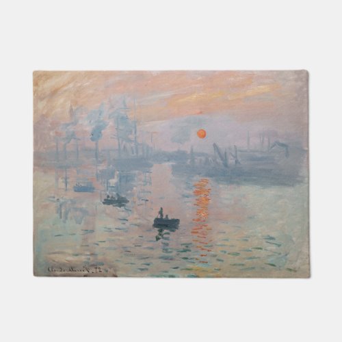 Claude Monet _ Impression Sunrise Doormat