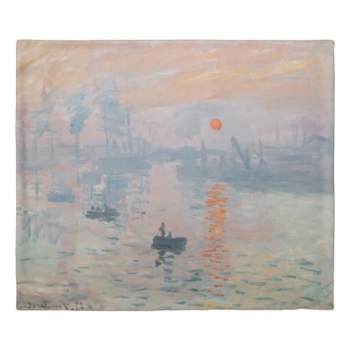 Claude Monet _ Impression Sunrise Duvet Cover