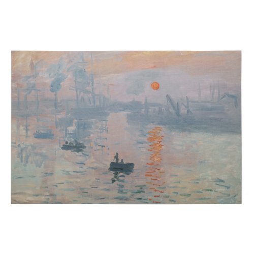 Claude Monet _ Impression Sunrise Faux Canvas Print