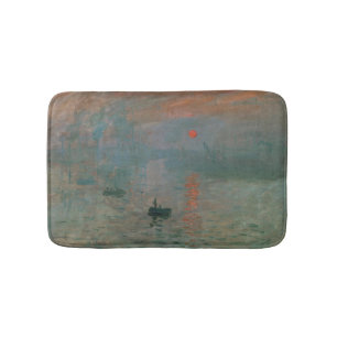 Claude Monet Impression Sunrise Fine Art Print Bath Mat