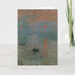 Claude Monet Impression Sunrise Fine Art Print Card
