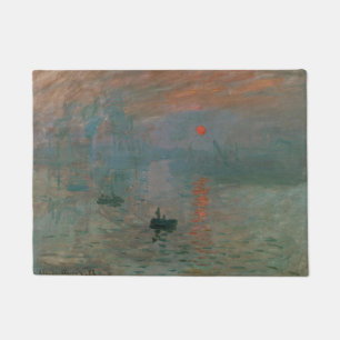 Claude Monet Impression Sunrise Fine Art Print Doormat