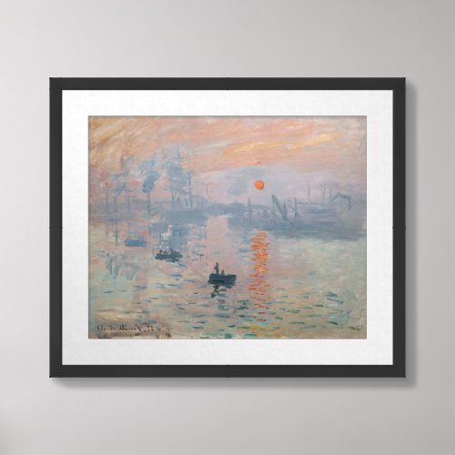 Claude Monet _ Impression Sunrise Framed Art