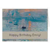 Claude Monet Impression Sunrise French (Front Horizontal)