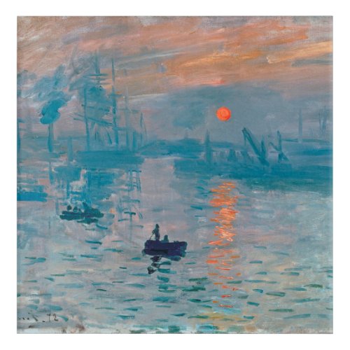 Claude Monet Impression Sunrise French Acrylic Print