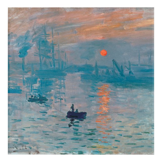 Claude Monet Impression Sunrise French Acrylic Print (Front)
