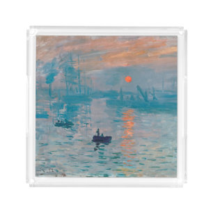 Claude Monet Impression Sunrise French Acrylic Tray