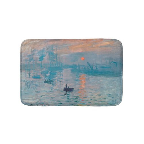 Claude Monet Impression Sunrise French Bath Mat