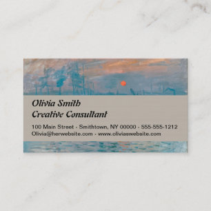 Claude Monet Impression Sunrise French Business Card