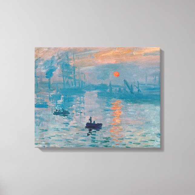 Claude Monet Impression Sunrise French Canvas Print (Front)