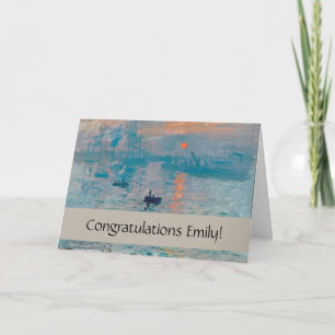 Claude Monet Impression Sunrise French Card
