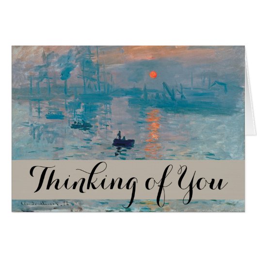 Claude Monet Impression Sunrise French Cards (Front Horizontal)