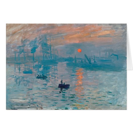 Claude Monet Impression Sunrise French Cards (Front Horizontal)