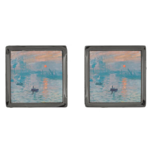 Claude Monet Impression Sunrise French Cufflinks