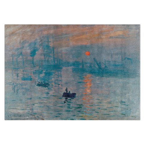 Claude Monet Impression Sunrise French Cutting Board