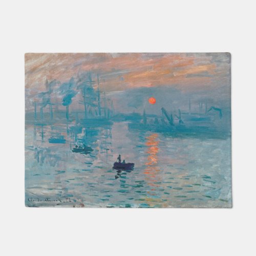 Claude Monet Impression Sunrise French Doormat