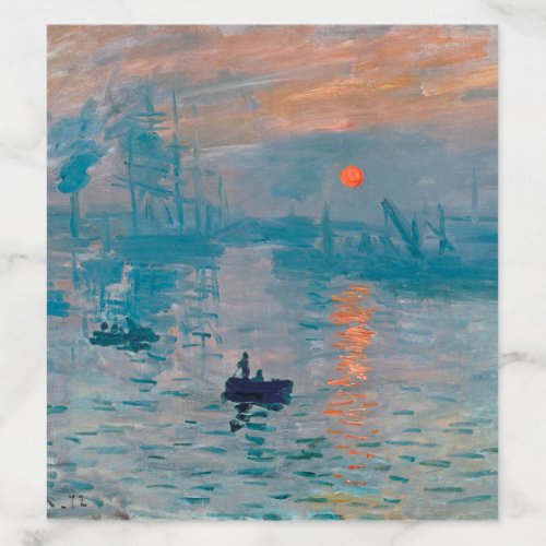 Claude Monet Impression Sunrise French Envelope Liner