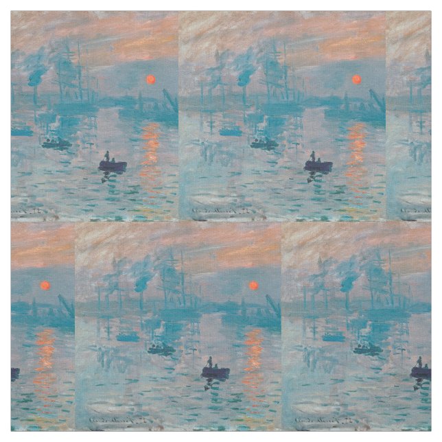Claude Monet Impression Sunrise French Fabric (Swatch)