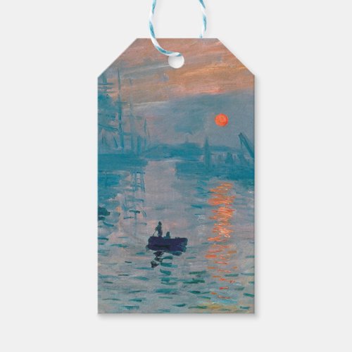 Claude Monet Impression Sunrise French Gift Tags