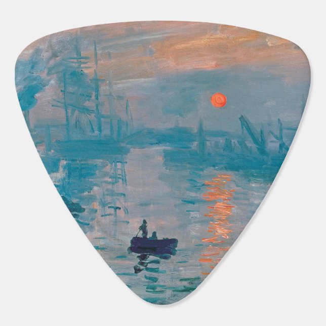 Claude Monet Impression Sunrise French Guitar Pick (Back)