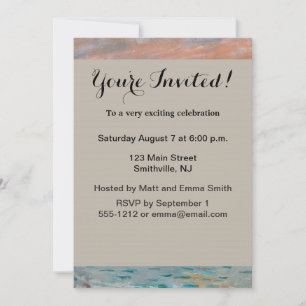 Claude Monet Impression Sunrise French Invitation