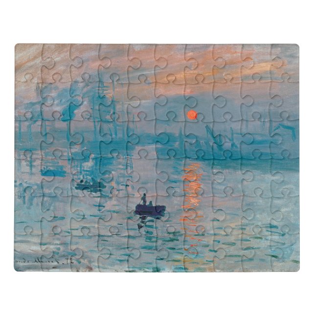 Claude Monet Impression Sunrise French Jigsaw Puzzle (Puzzle Horizontal)