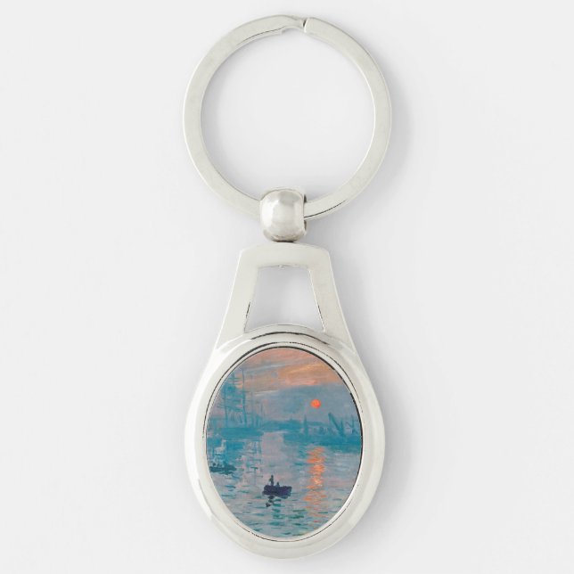 Claude Monet Impression Sunrise French Keychain (Front)
