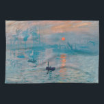 Claude Monet Impression Sunrise French Kitchen Towel<br><div class="desc">Monet Impressionism Painting - The name of this painting is Impression,  Sunrise,  a famous painting by French impressionist Claude Monet painted in 1872 and shown at the exhibition of impressionists in Paris in 1874. Sunrise shows the port of Le Havre.</div>