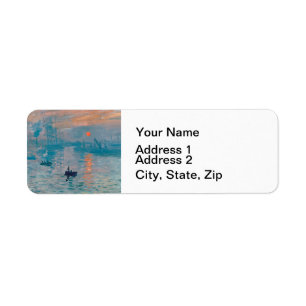 Claude Monet Impression Sunrise French Label