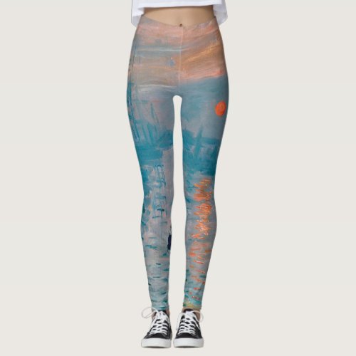 Claude Monet Impression Sunrise French Leggings