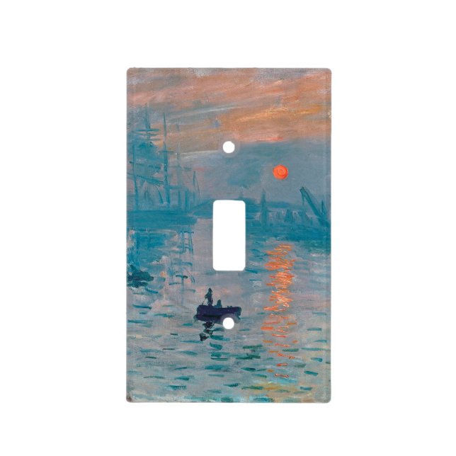 Claude Monet Impression Sunrise French Light Switch Cover (Front)