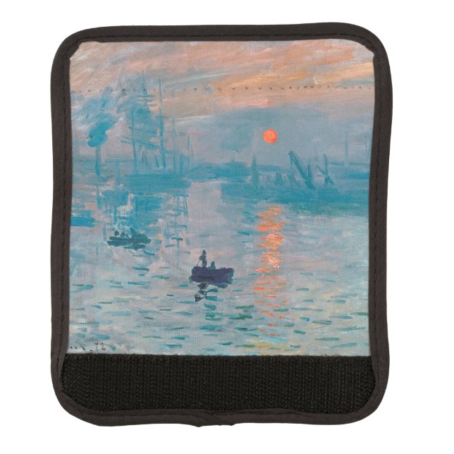 Claude Monet Impression Sunrise French Luggage Handle Wrap (Front)